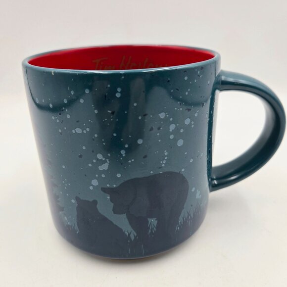Tim Hortons Collectible Coffee Tea Mug Cup Blue Bear 2017 Read - Picture 4 of 11